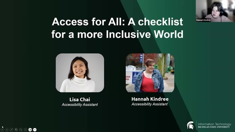 Thumbnail for entry Access for All: A Checklist for a More Inclusive World