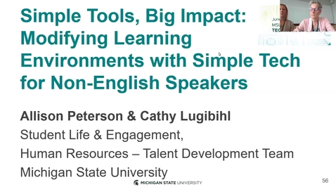Thumbnail for Simple Tools, Big Impact: Modifying Learning Environments with Simple Tech for Non-English Speakers