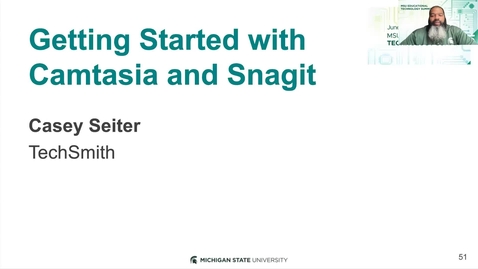 Thumbnail for Getting Started with Camtasia and Snagit