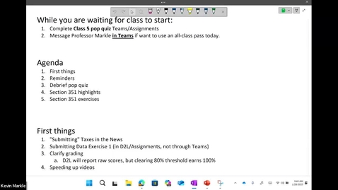 Thumbnail for ACC833 Class 5 - Jan 28