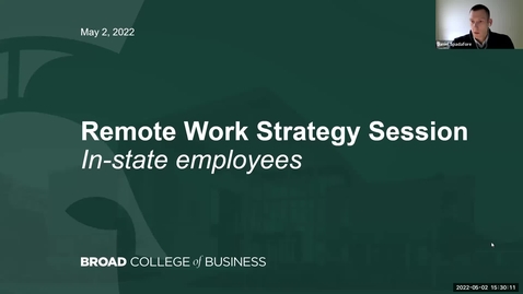 Thumbnail for Remote Work Strategy Session: In-State Employees