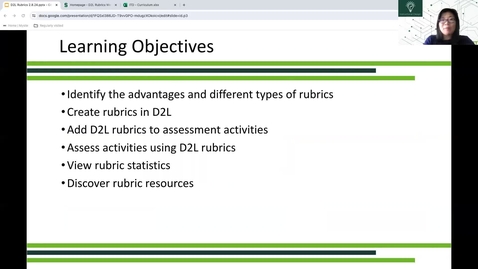 Thumbnail for entry Maximizing Your Assessment Efficiency with D2L Rubrics