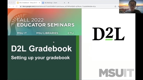 Thumbnail for entry D2L Gradebook Part 1 – Setting up an Online Gradebook (08.25.22)