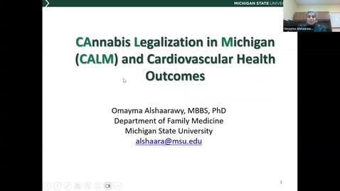 Thumbnail for Cannabis Legalization in Michigan (CALM) and Cardiovascular Health Outcomes - January 28, 2025