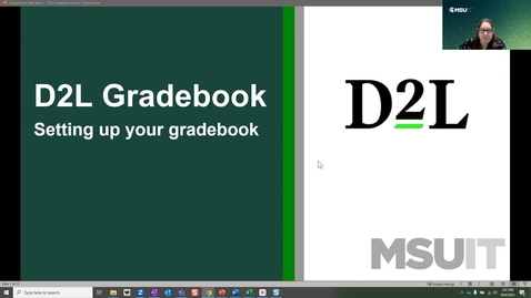 Thumbnail for entry D2L Gradebook Setup