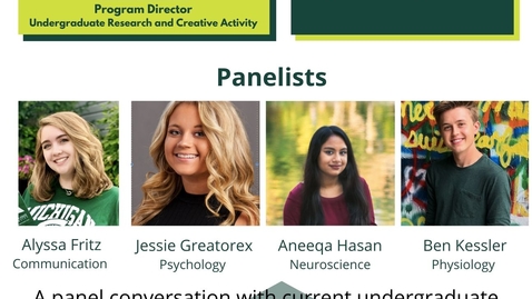Thumbnail for Panel on Undergraduate Research &amp; Preparing for Graduate School