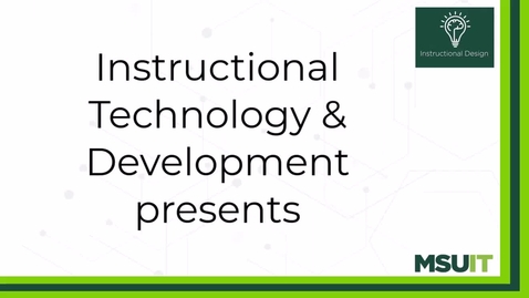Thumbnail for D2L Brightspace Content Templates for Consistent Course Design