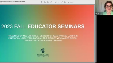Thumbnail for Designing your MSU syllabus: Resources and tips for creating syllabi that meet students' needs