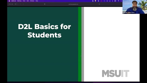 Thumbnail for entry D2L Basics for Students (08.19.22)