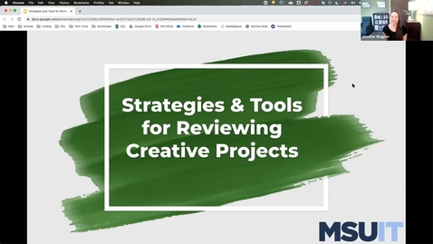 Thumbnail for entry Strategies and Tools for Reviewing Creative Projects
