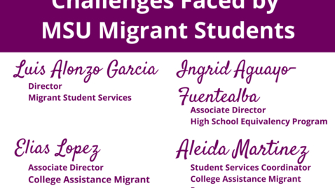 Thumbnail for entry Challenges Faced by Migrant Students  |  WACSS Anti-Racism Insight Series