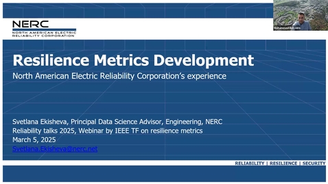 Thumbnail for Dr. Svetlana Ekisheva - Resilience Metrics Development at NERC