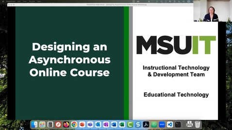 Thumbnail for entry Designing an Asynchronous Online Course