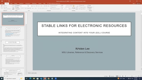 Thumbnail for Stable Links for Electronic Resources