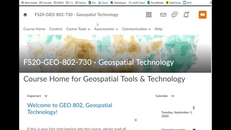Thumbnail for entry Geo 802-v: Where course materials are located