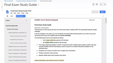 Thumbnail for entry GEO206: Final Exam Overview