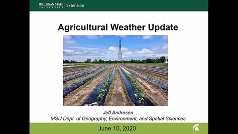 Thumbnail for entry Agricultural weather forecast for June 10, 2020