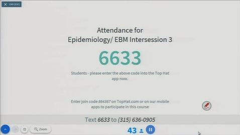 Thumbnail for entry Epidemiology / EBM Intersession 3P - 5/8/17