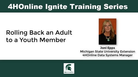 Thumbnail for Rolling Back an Adult to a Youth Member