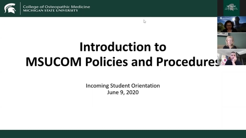 Thumbnail for entry 06.09.2020b Virtual Orientation - Intro to Policies &amp; Procedures at DMC