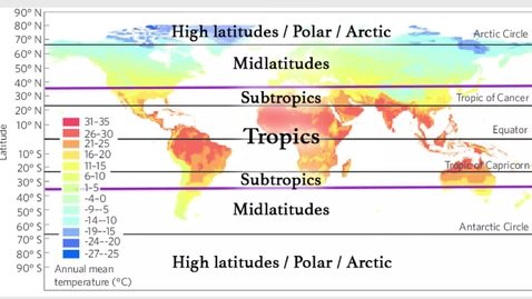 Thumbnail for entry Latitude and Global Circulation: Know your zones! 