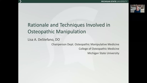 Thumbnail for entry Rationale and Techniques Involved in Osteopathic Manipulation