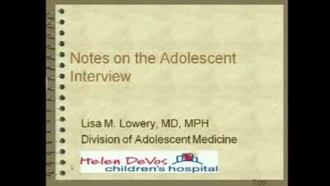 Thumbnail for entry Adolescent Medicine