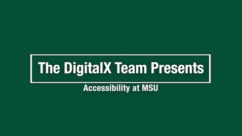 Thumbnail for entry Accessibility at MSU