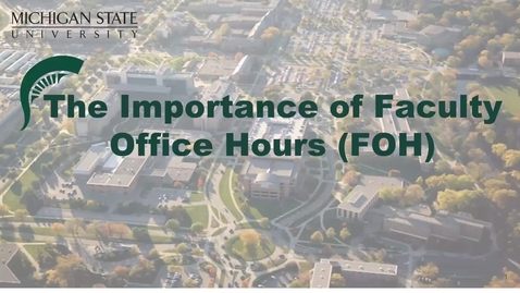 Thumbnail for entry Importance of Faculty Office Hours
