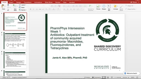 Thumbnail for Alan_PharmPhys_antibiotics wk1 2019