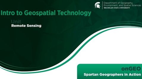 Thumbnail for onGEO-IGT: VIDEO: Remote Sensing