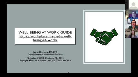 Thumbnail for entry Well-being at Work Guide Kick-off
