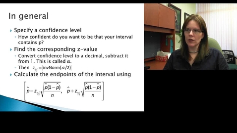 Thumbnail for entry STT 200 Confidence Intervals for a Single Proportion 2