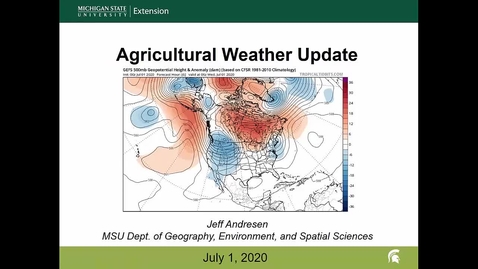 Thumbnail for entry Agricultural weather forecast for July 1, 2020
