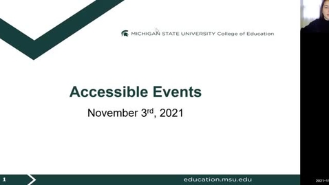 Thumbnail for entry Accessible Events Training Recording