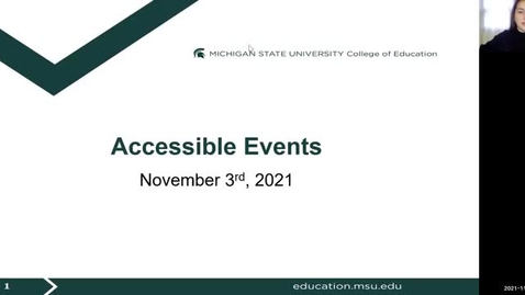 Thumbnail for Accessible Events Training Recording