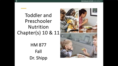 Thumbnail for entry Nutrition for Toddlers and Preschoolers