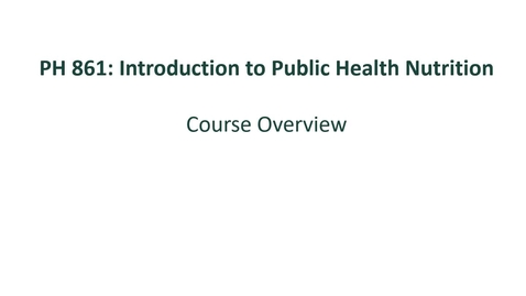 Thumbnail for PH861 Course Overview