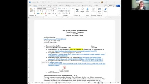 Thumbnail for MPH Course Directors Mtg July 13, 2023