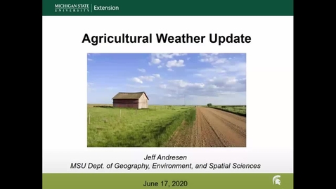 Thumbnail for entry Agricultural weather forecast for June 17, 2020