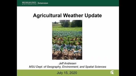 Thumbnail for entry Agricultural weather forecast for July 15, 2020