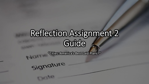Thumbnail for GEO 330v: Reflection 2 Introduction Video