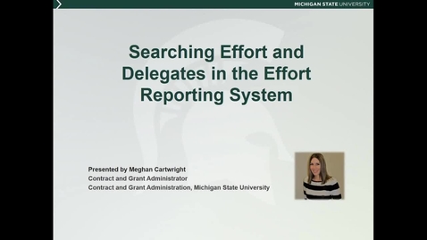 Thumbnail for entry Searching Effort and Delegates in the Effort Reporting System (M. Cartwright)