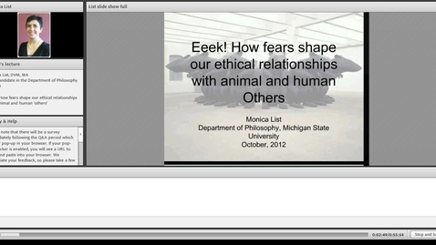 Thumbnail for entry Eeek! How fears shape our ethical relationships with animal and human 'others'