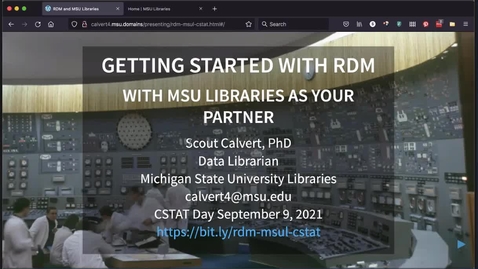 Thumbnail for entry CSTAT Day - Getting Started With Research Data Management With MSU Libraries as Your Partner