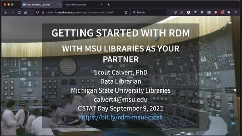 Thumbnail for CSTAT Day - Getting Started With Research Data Management With MSU Libraries as Your Partner