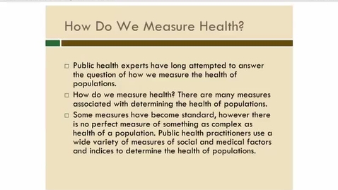 Thumbnail for The Measure of Health