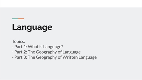 Thumbnail for entry GEO151: Introduction to Language