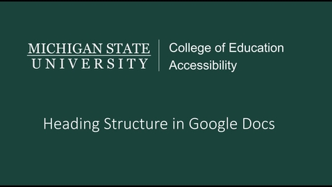 Thumbnail for entry Google Docs Headings Tutorial
