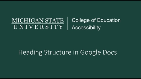 Thumbnail for Google Docs Headings Tutorial